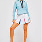 Pleated Hoodie by Urban Savage - Sky