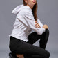 Pleated Hoodie by Urban Savage - White