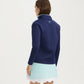 Quilted Snap Mock - Blue Depths