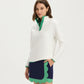 Quilted Snap Mock - Ivory