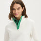 Quilted Snap Mock - Ivory