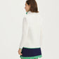 Quilted Snap Mock - Ivory