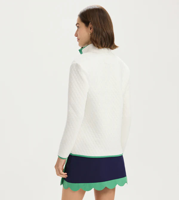 Quilted Snap Mock - Ivory