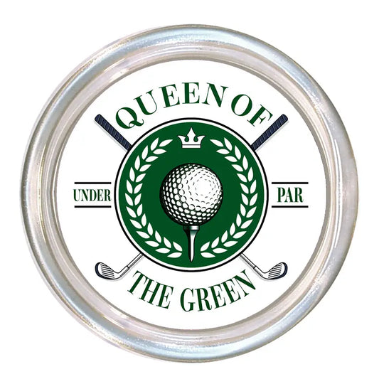 Queen of the Green 5" Glass Coaster