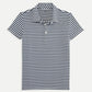 Stripe Performance Polo - Steel White