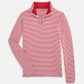 Striped 1/4 Zip - Raspberry White