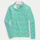 Striped 1/4 Zip - Caribe White