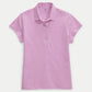 Short Sleeve Cotton Polo - Orchid White