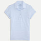 Short Sleeve Cotton Polo - Periwinkle White