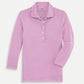 3/4 Sleeve Cotton Polo - Orchid White