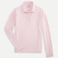 Scallop Collar Long Sleeve Polo - Petal