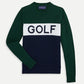 Colorblock Club Golf Sweater - Hunter Navy