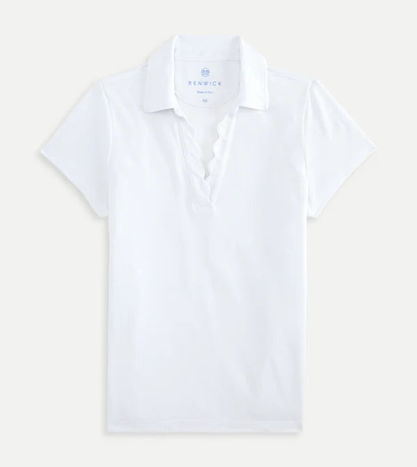 Scallop Performance Polo - White