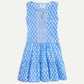 Block Print Flounce Dress - Periwinkle