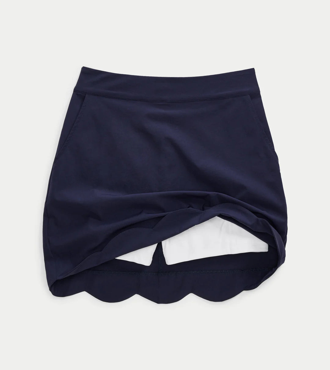 Scallop Hem Skort - Navy