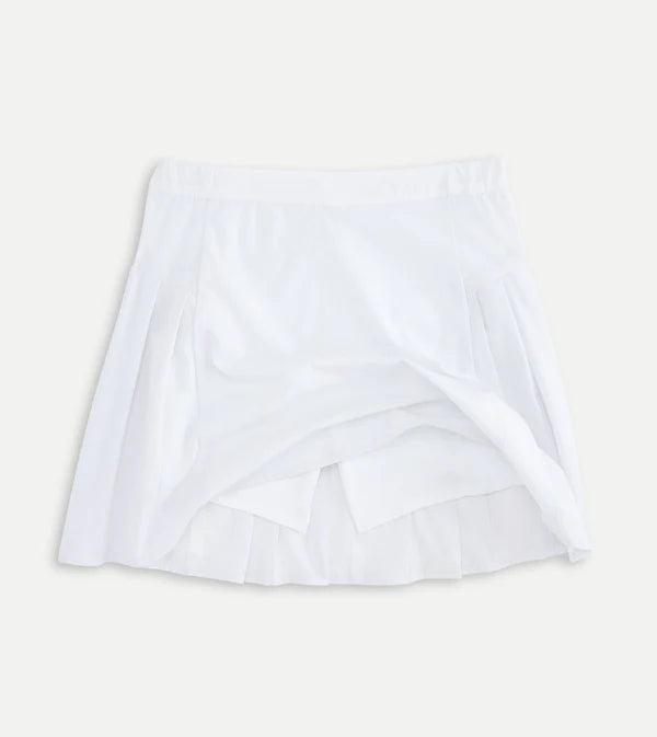 Pleated Tennis Skort - White