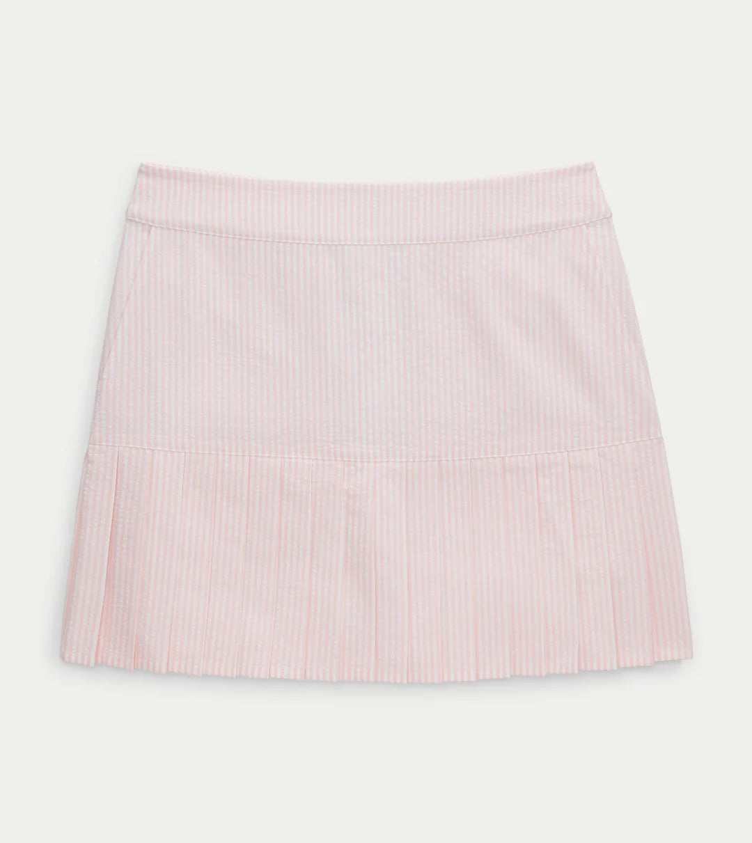 Pleated Seersucker Skort - Petal White