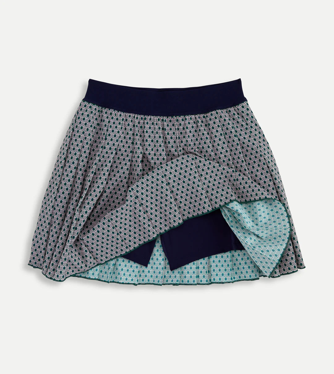 Geo Print Pleated Skort - Hunter Geo