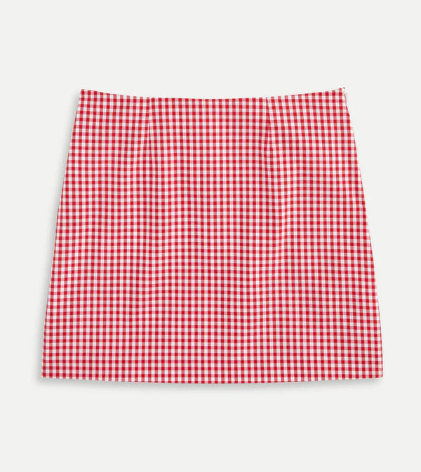 Gingham Mini Skirt - Red Gingham