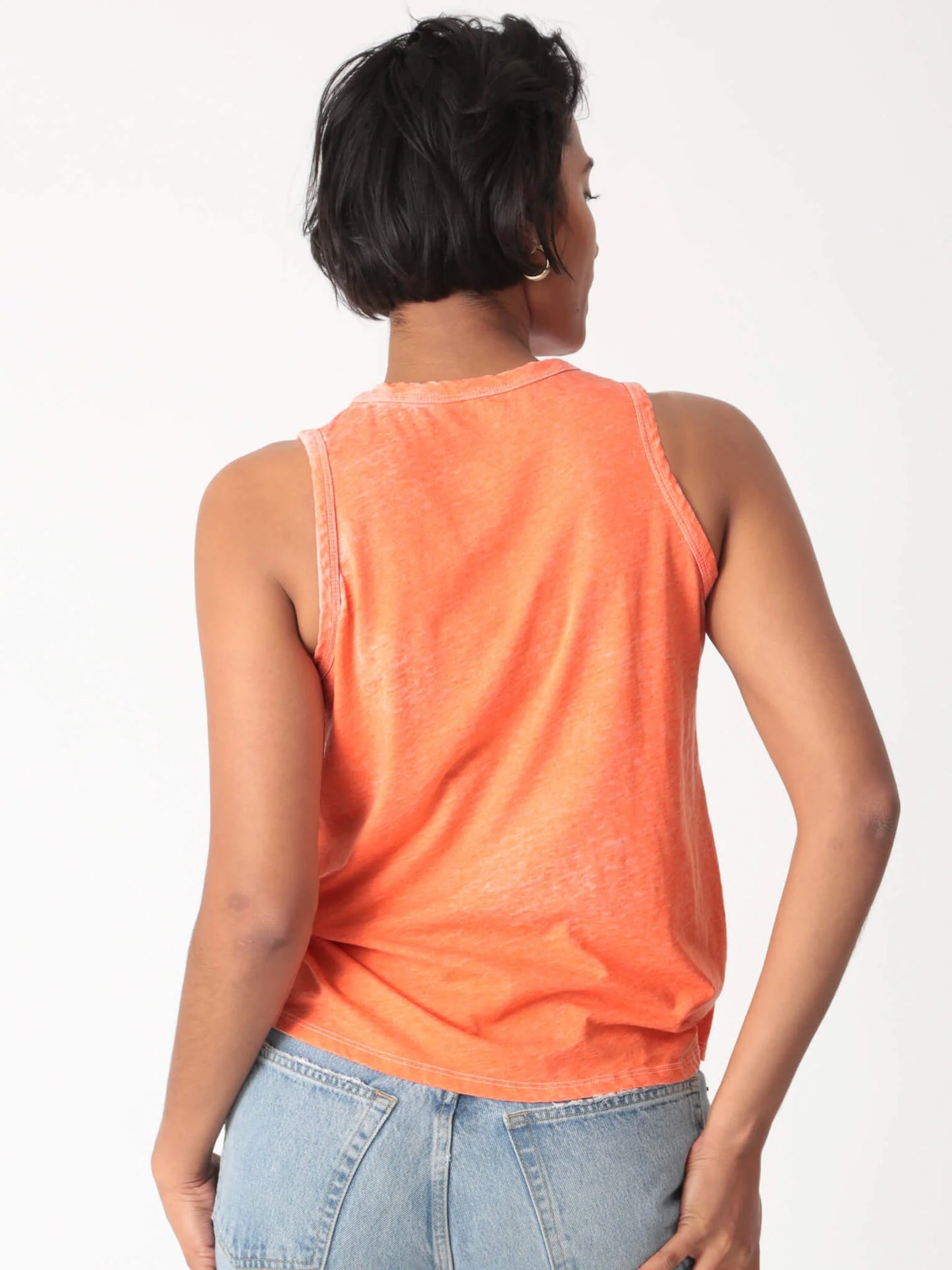 Ricki Burnout Tank - Tigerlily