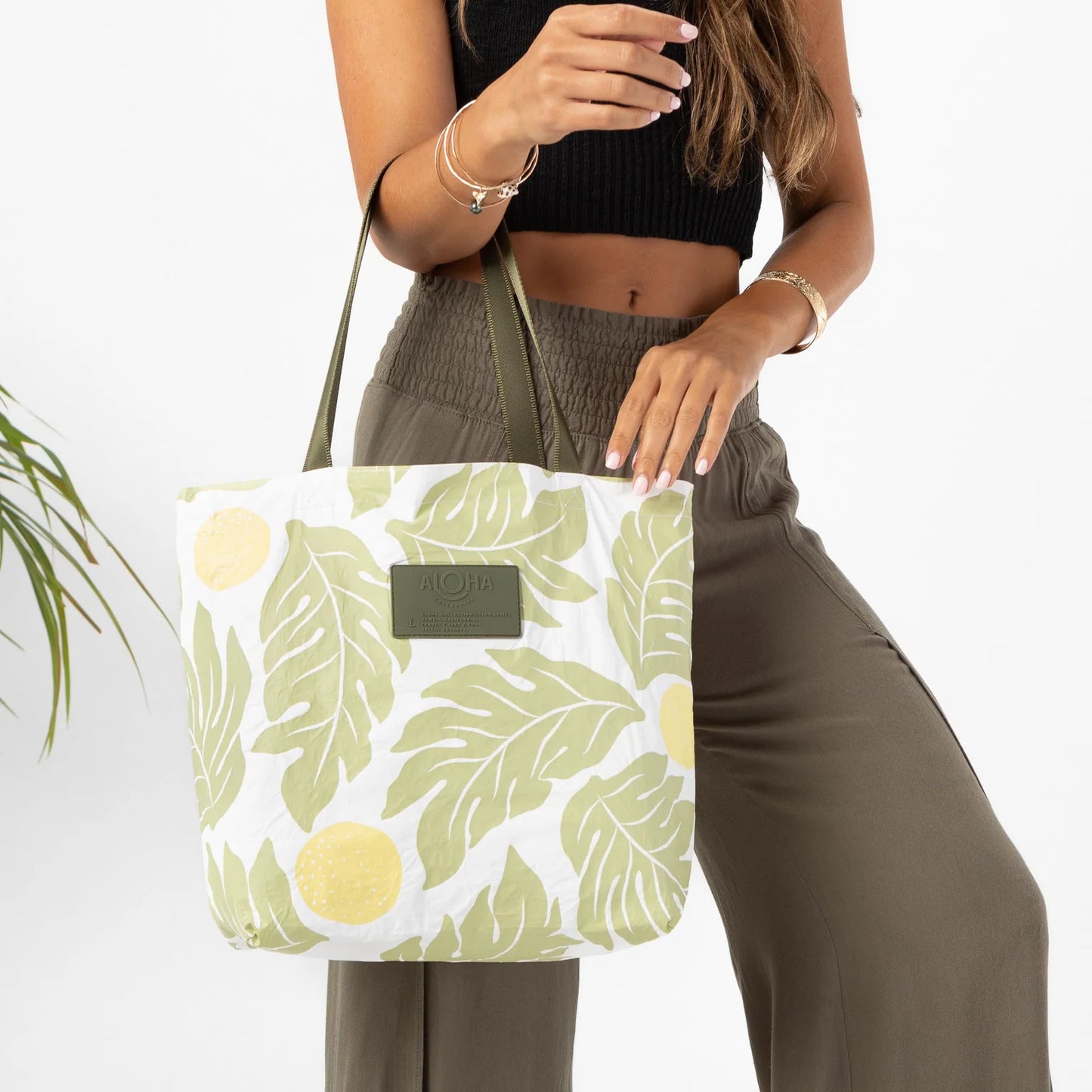 REVERSIBLE TOTE 'ULU - MATCHA