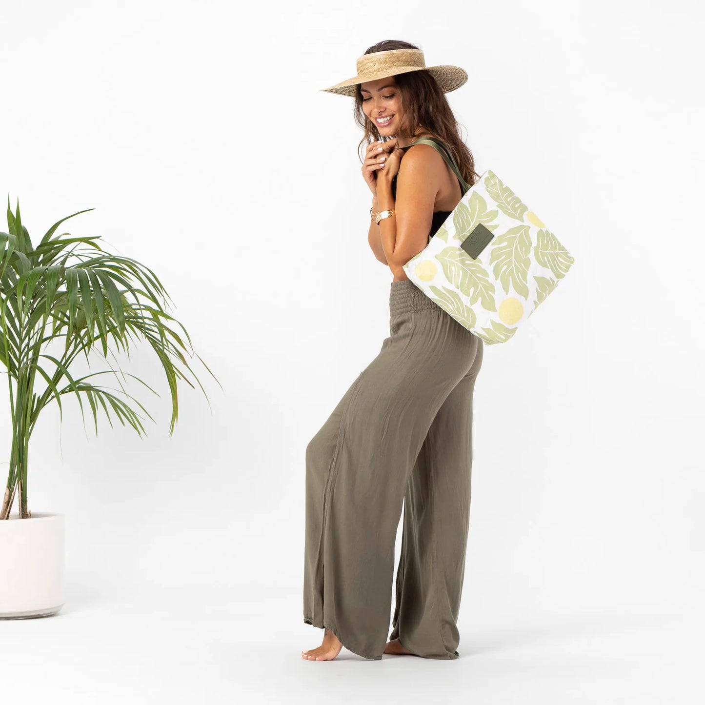 REVERSIBLE TOTE 'ULU - MATCHA