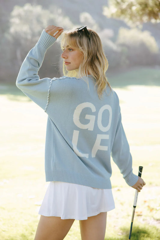 Riley Crewneck Sweater - Golf Stacked
