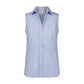 The Sleeveless Shirt - Blue and White Stripe
