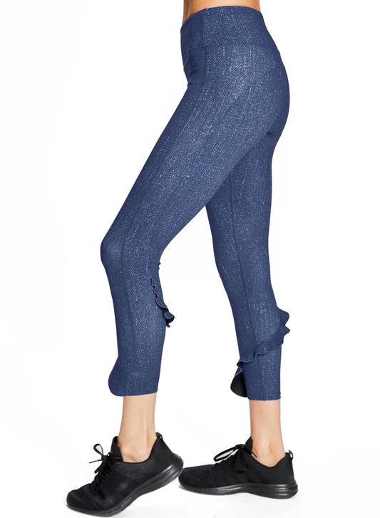 Ruffle Legging by Urban Savage - Denim