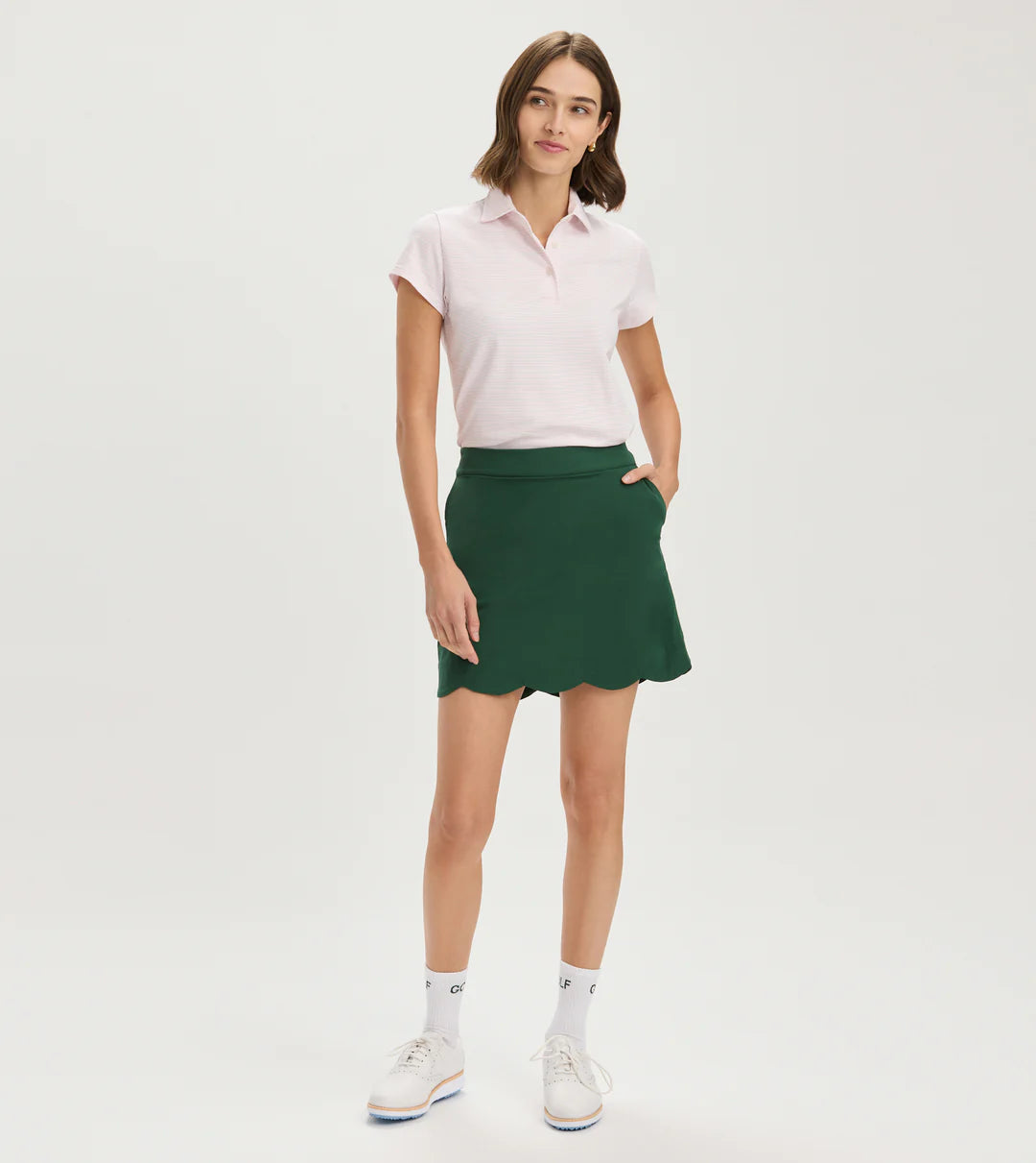 Scallop Hem Skort - Hunter