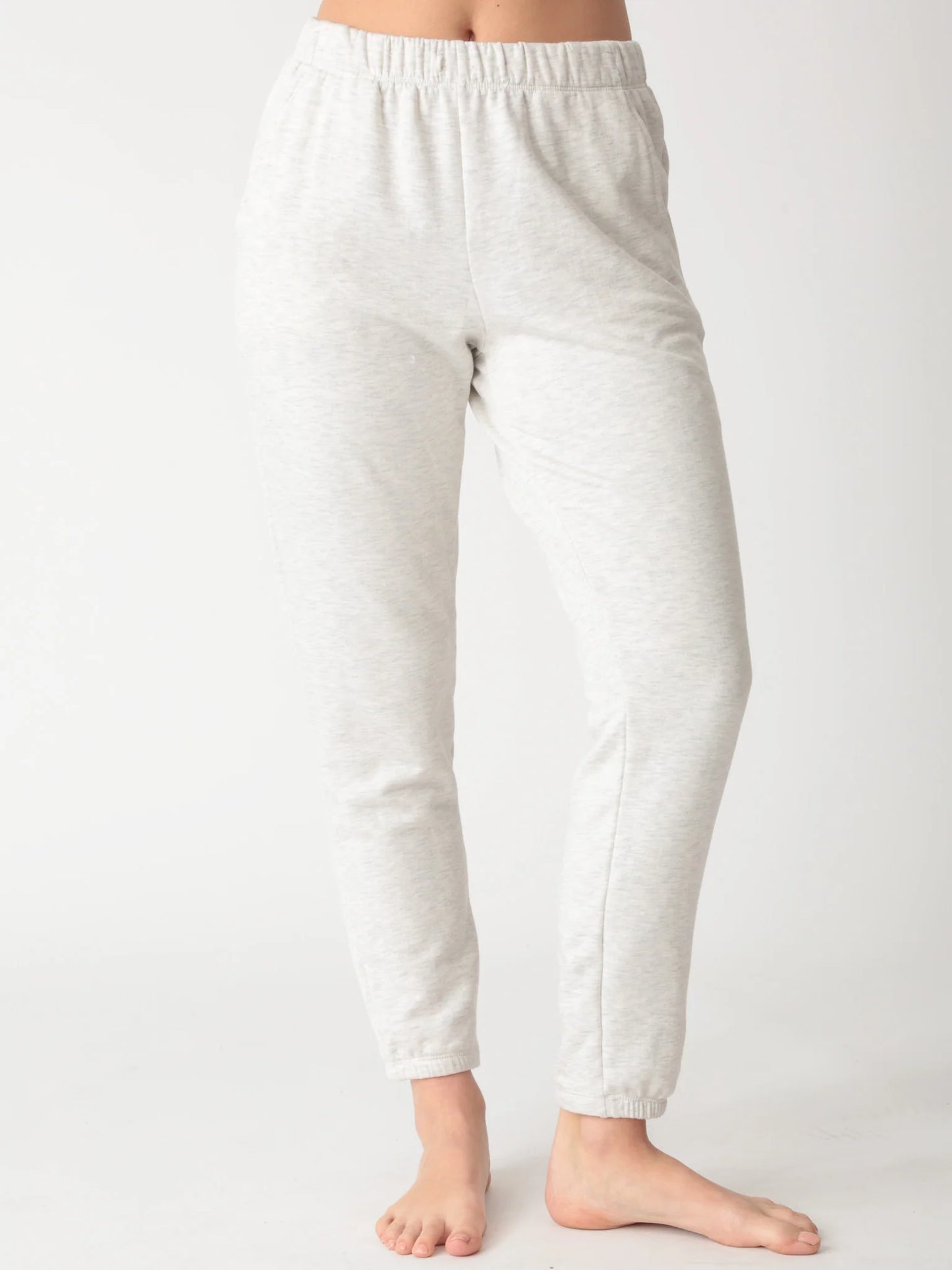 Siesta Sweatpant-Lux Fleece in Light Heather Grey