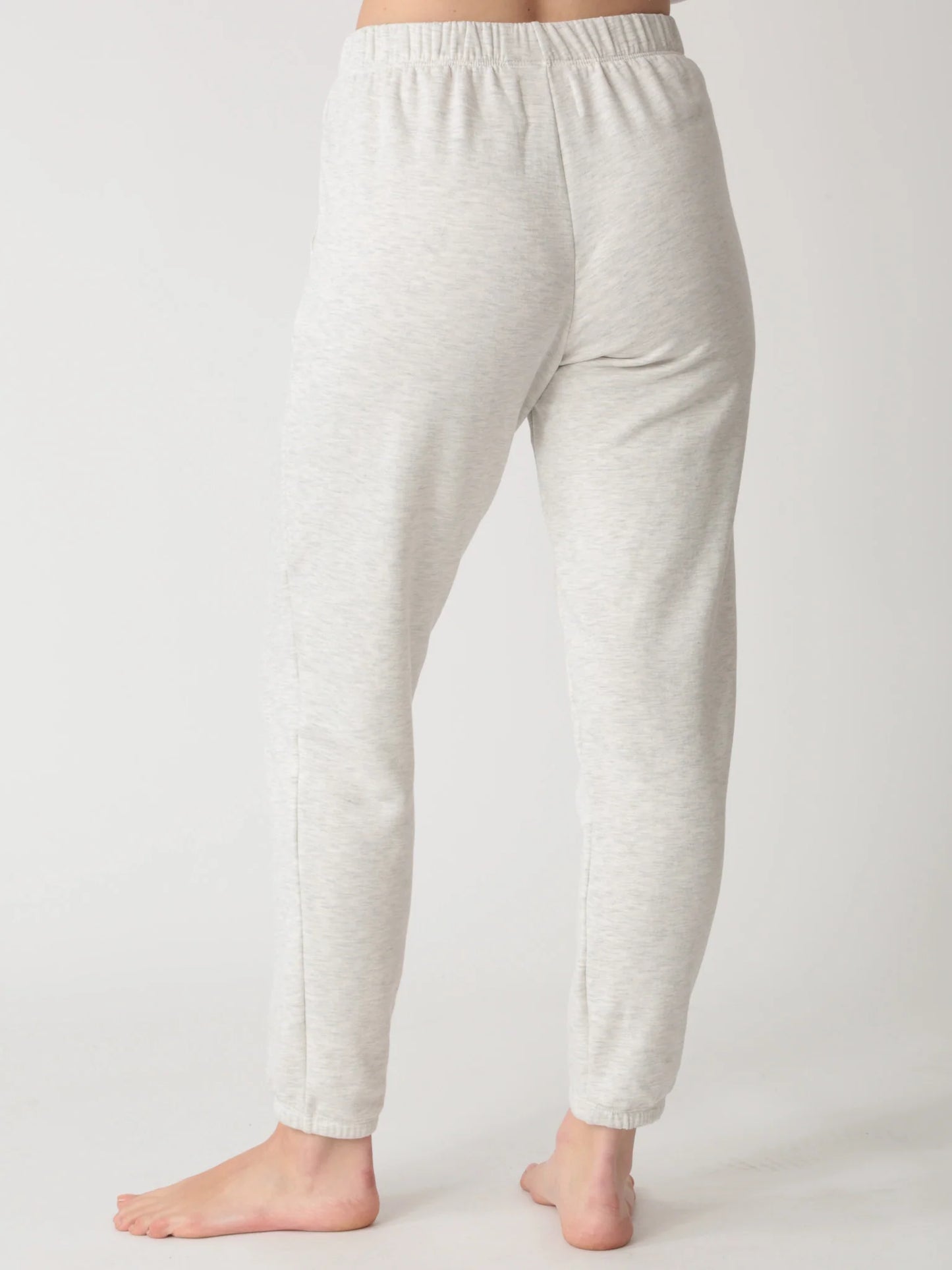 Siesta Sweatpant-Lux Fleece in Light Heather Grey