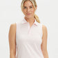 Sleeveless Polo - Pink White