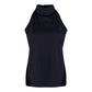 Sofia Mock-Neck Tennis Top - Black