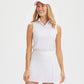Solid Performance Sleeveless Polo - White