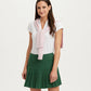 Split Neck Polo - White