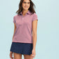 Stripe Performance Polo - Cerulean Raspberry