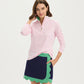 Striped 1/4 Zip - Pink Greenbriar