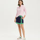 Striped 1/4 Zip - Pink Greenbriar