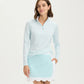 Striped 1/4 Zip - Quiet Tide White