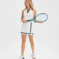 Striped Trim Top - White