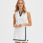 Striped Trim Top - White