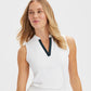 Striped Trim Top - White