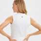 Striped Trim Top - White