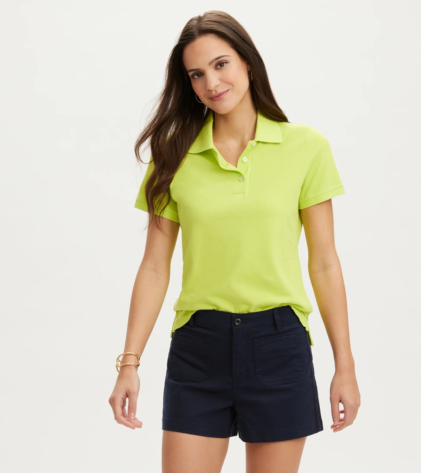 Sunwashed Pique Polo - Lime