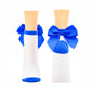 Ladies Bow Lowcut Socks - Blue