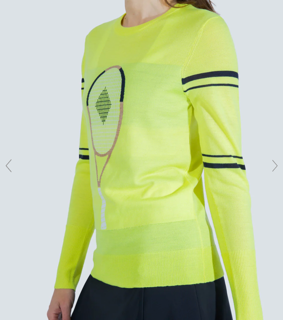 The Racquet Sweater in Yellow