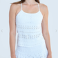 FITTED TANK - WHITE LACE