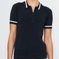 Jersey Polo in Navy with White Trim