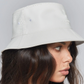 L'Etoile Perforated Vegan Leather Bucket Hat in White